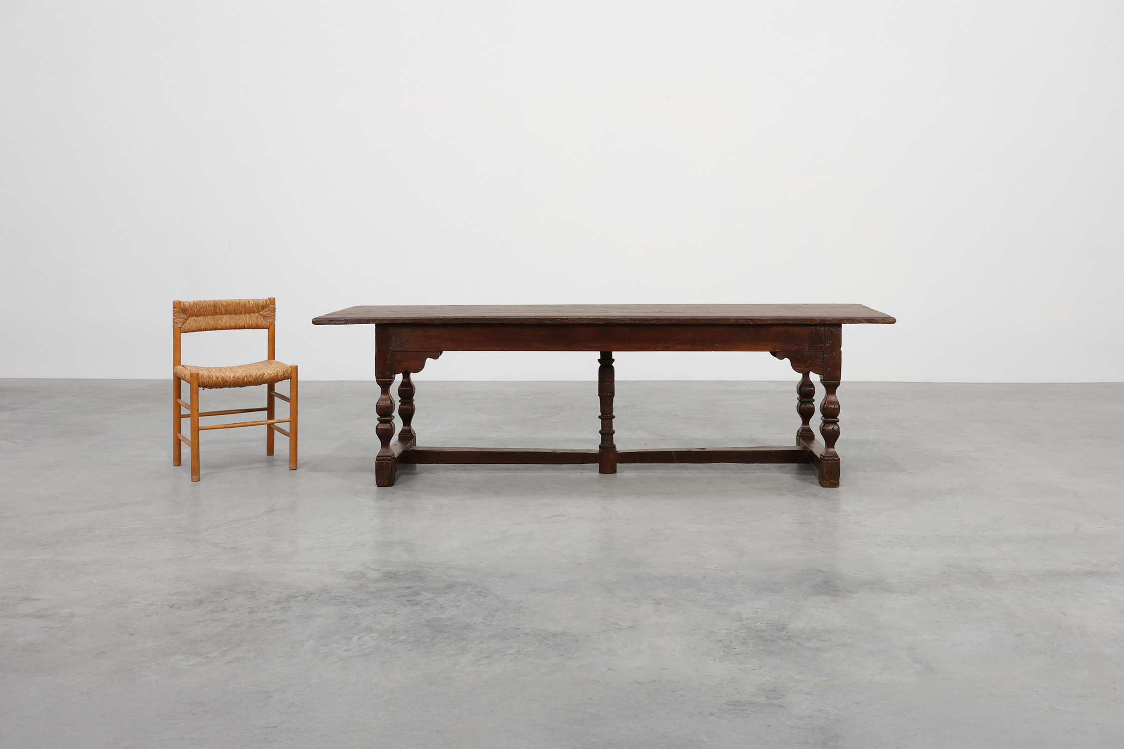 17th‑Century Flemish Solid Oak Monastery Table, Belgiumthumbnail